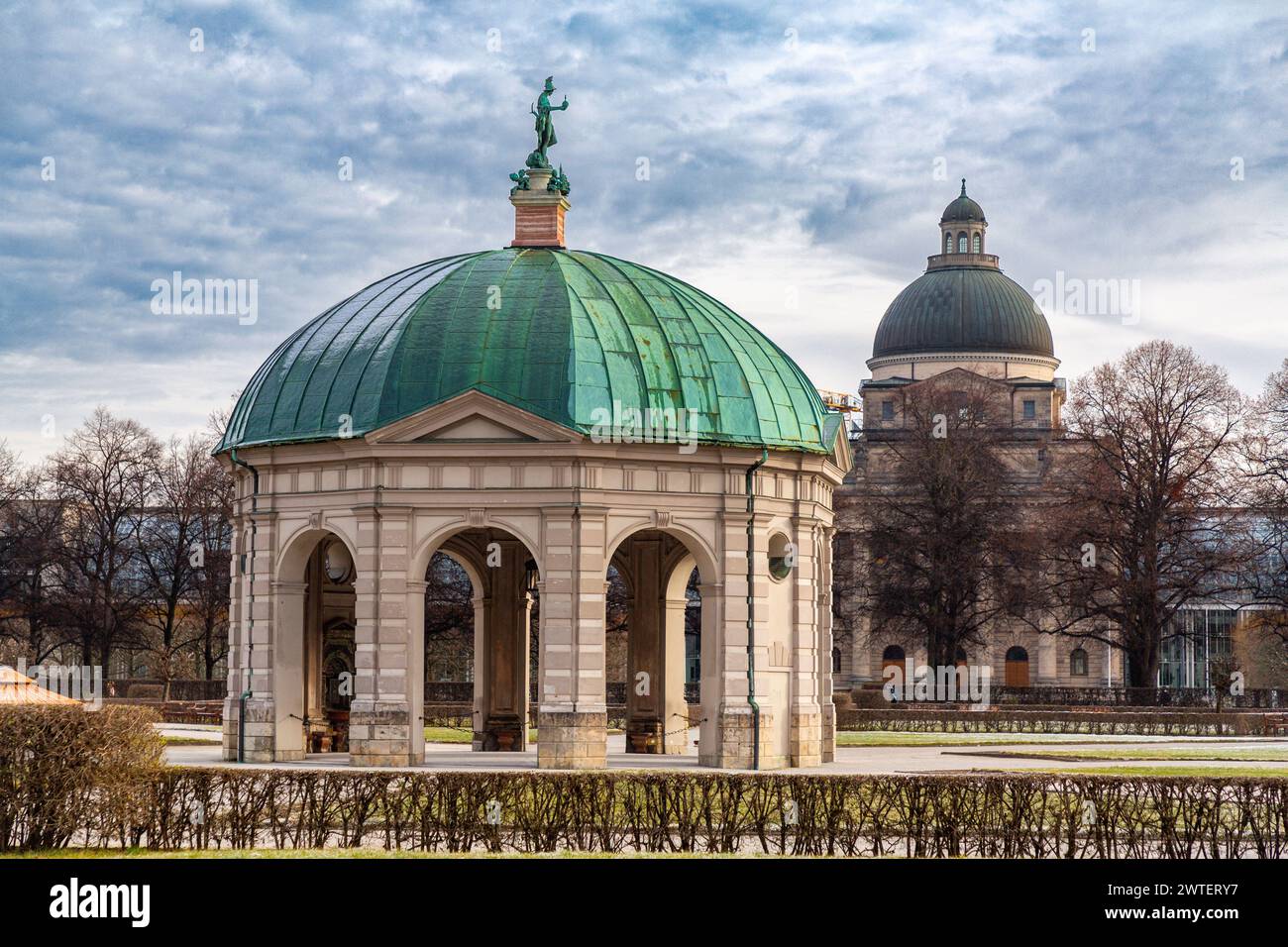 The Residenz in central Munich is the former royal palace of the Wittelsbach monarchs of Bavaria. The largest city palace in Germany. Stock Photo