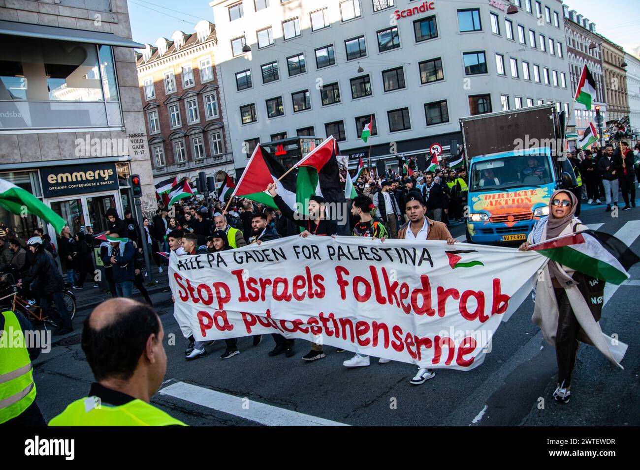 Demonstration for Palestine in Denmark from Den Roede Plads at ...