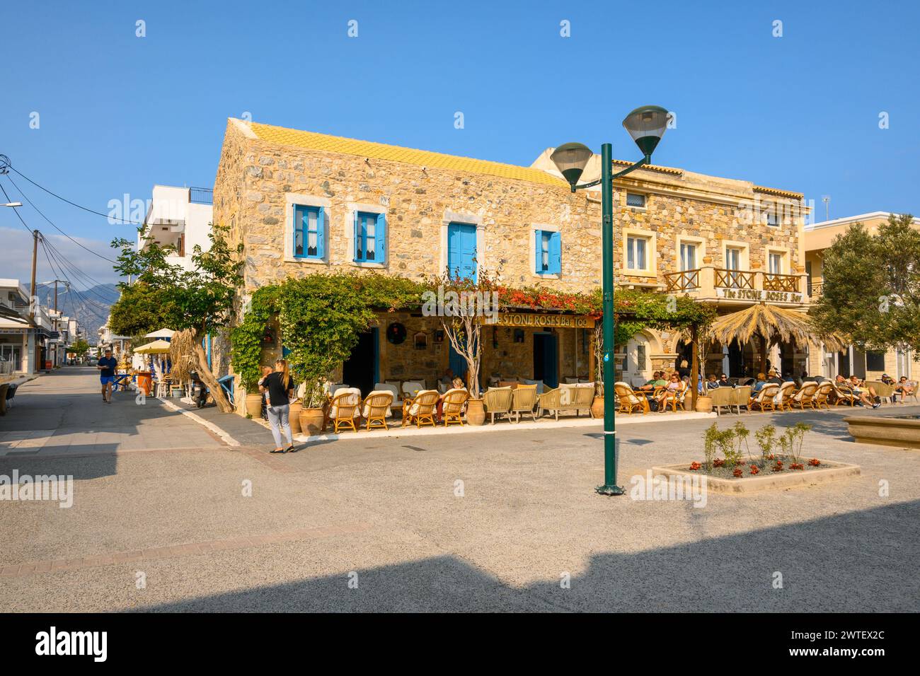 Kos, Greece - May 12, 2023: The main square of Kardamena resort on the island of Kos, Greece Stock Photo