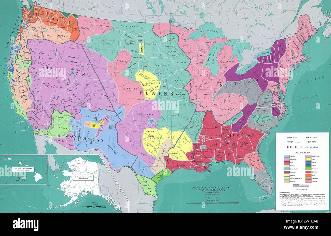Territories in a 1967 united states - Early Native American Tribal Territories In A 1967 United States Geological Survey Color Coded Map 2WTEX4J 