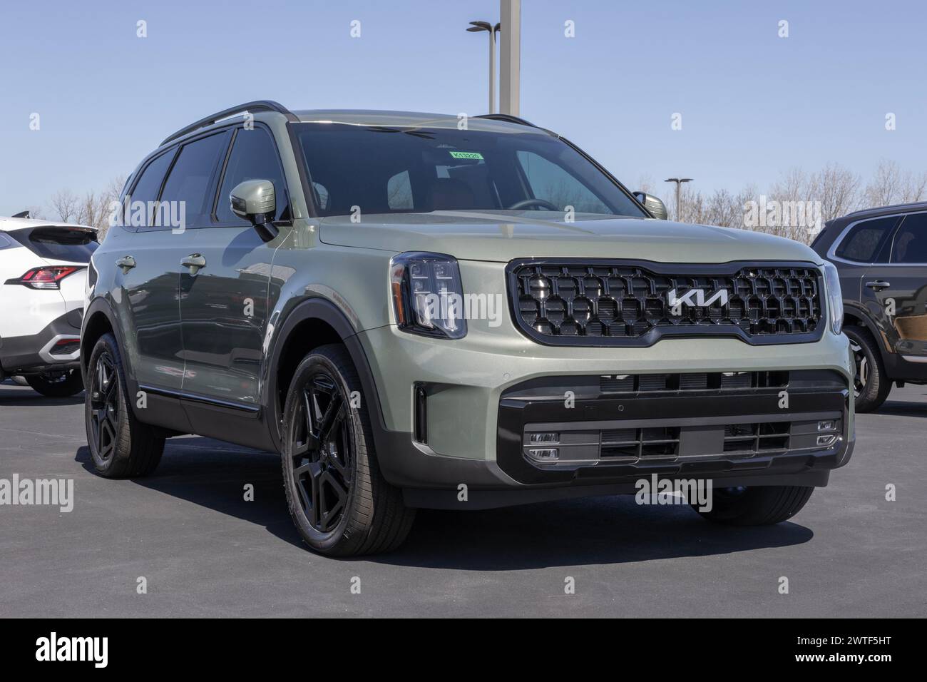 Indianapolis March 16, 2024 Kia Telluride SXPrestige XLine display at a dealership. Kia