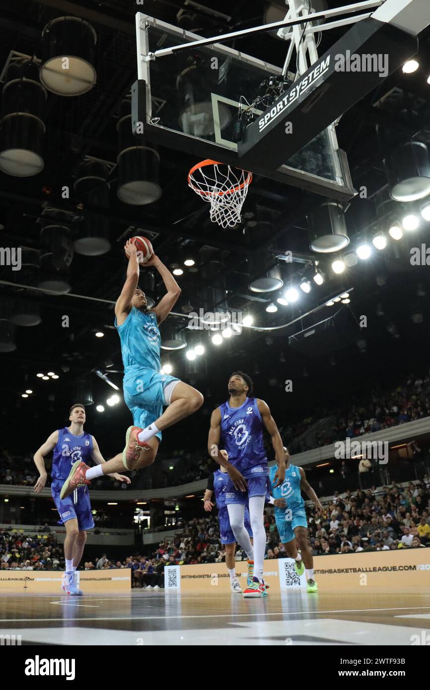 London, UK. 17th Mar, 2024. Ethan Chargois of Men North AllStars