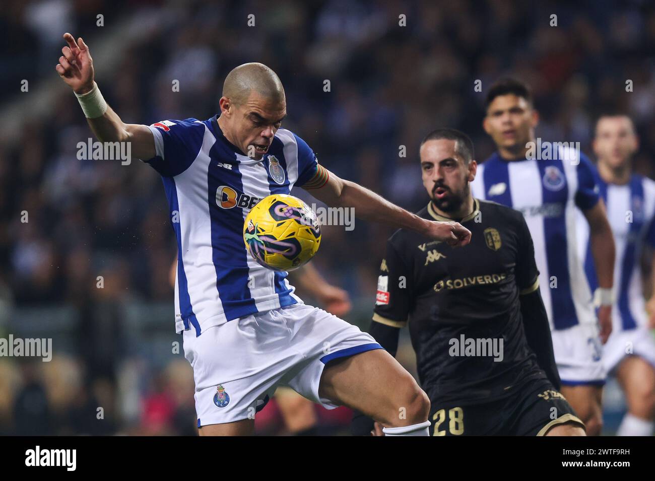 Porto, Portugal. 16th Mar, 2024. Porto, 03/16/2024 - Futebol Clube do Porto hosted Vizela at Estádio do Dragão this evening in a game counting for the 26th round of the I League 2023/24. Pepe and Bruno Costa (Ivan Del Val/Global Imagens) Credit: Atlantico Press/Alamy Live News Stock Photo
