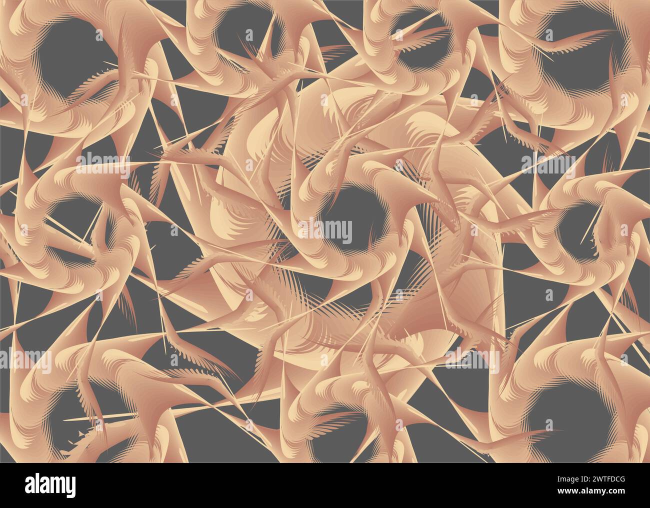 Abstract twirled floral motifs for textiles or prints. Vintage backdrop ...