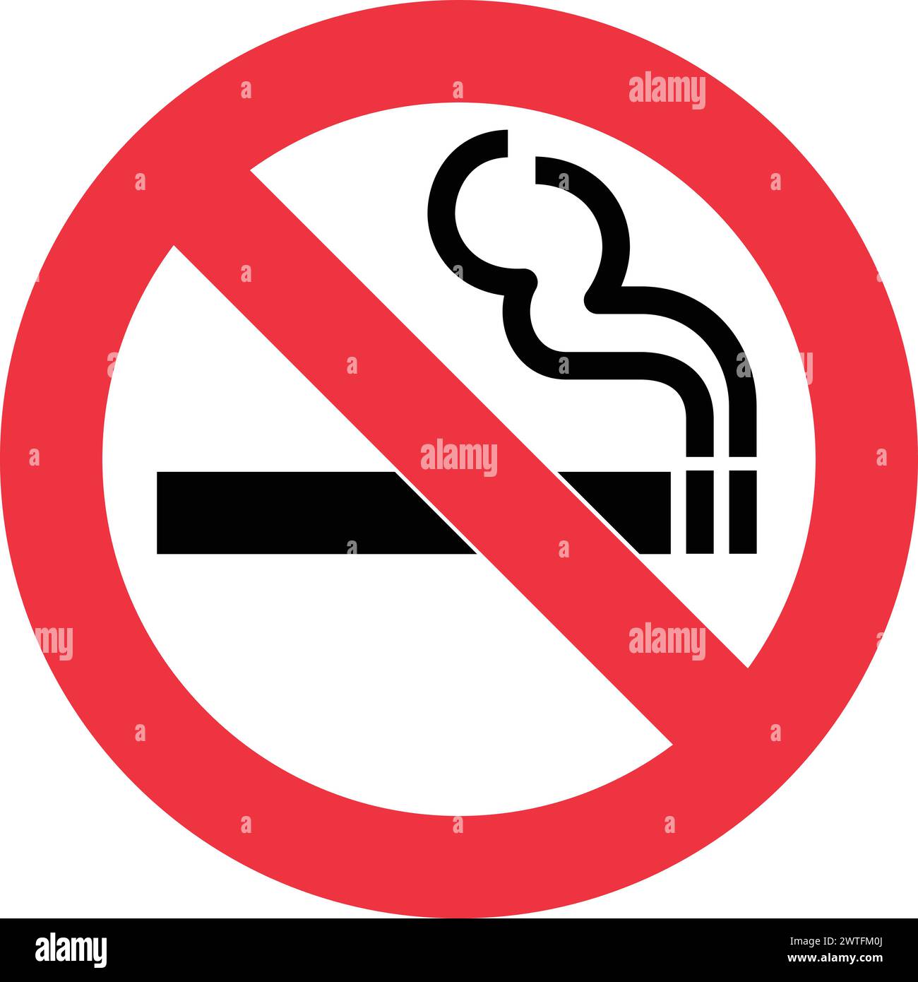 No smoking sign on white background, AIGA, DOT Stock Vector