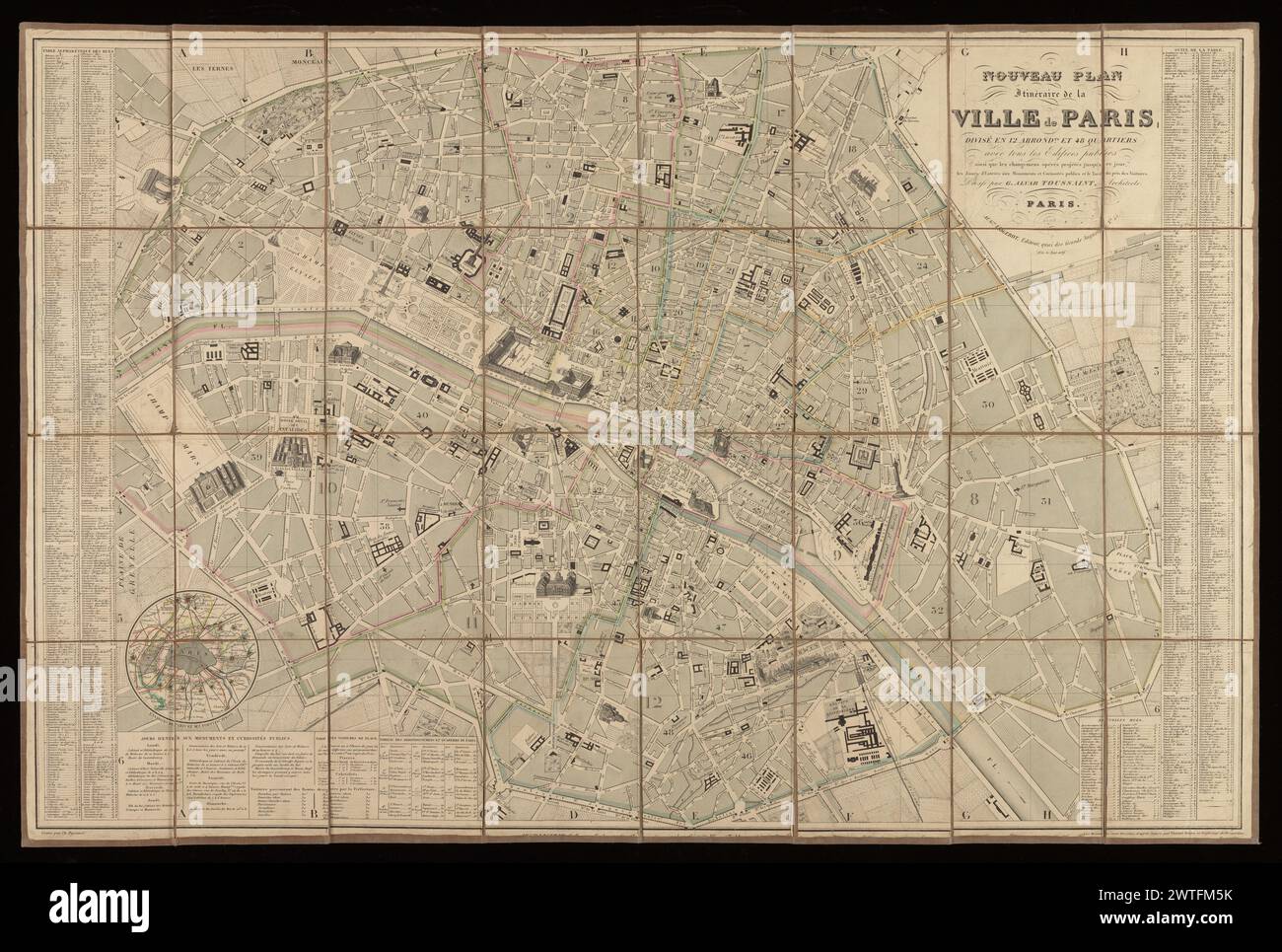 Arrondissements map paris hi-res stock photography and images - Alamy