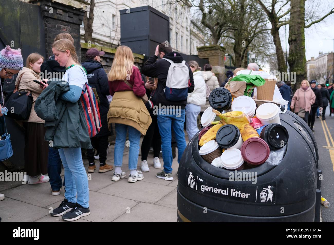 Bin while queuing hi-res stock photography and images - Alamy