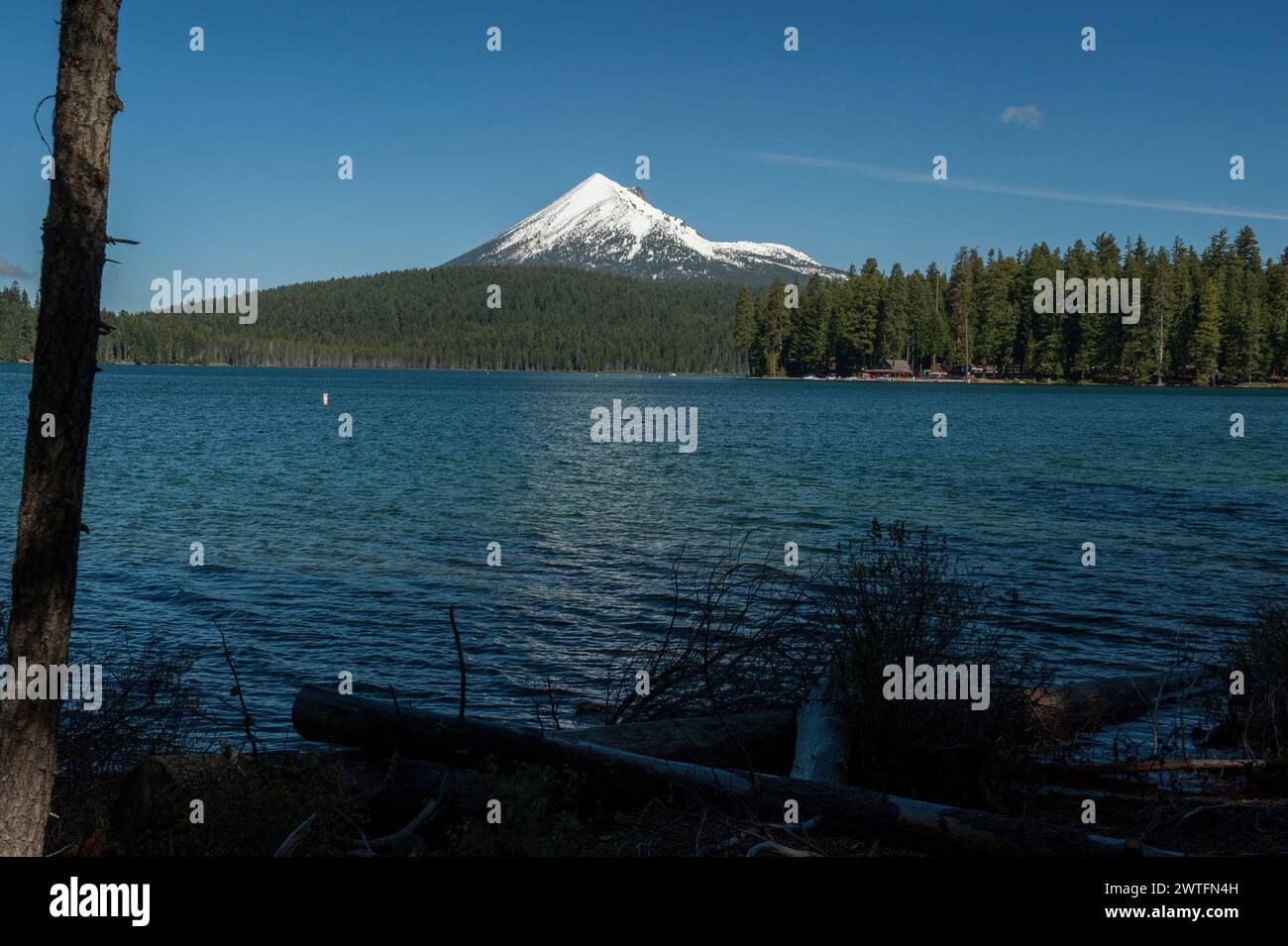 Southern Oregon's gems:  Mount McLoughlin and Lake of the Woods Stock Photo