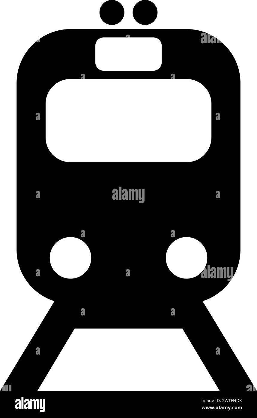 official aiga railtransportation sign, black and white vector Stock ...