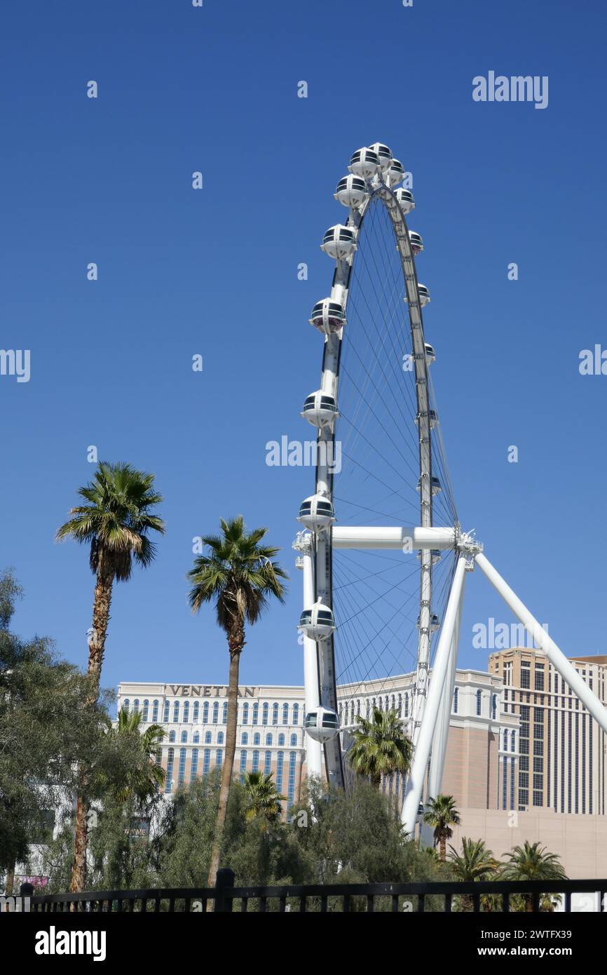 Las Vegas, Nevada, USA 8th March 2024 High Roller Ferris Wheel at the