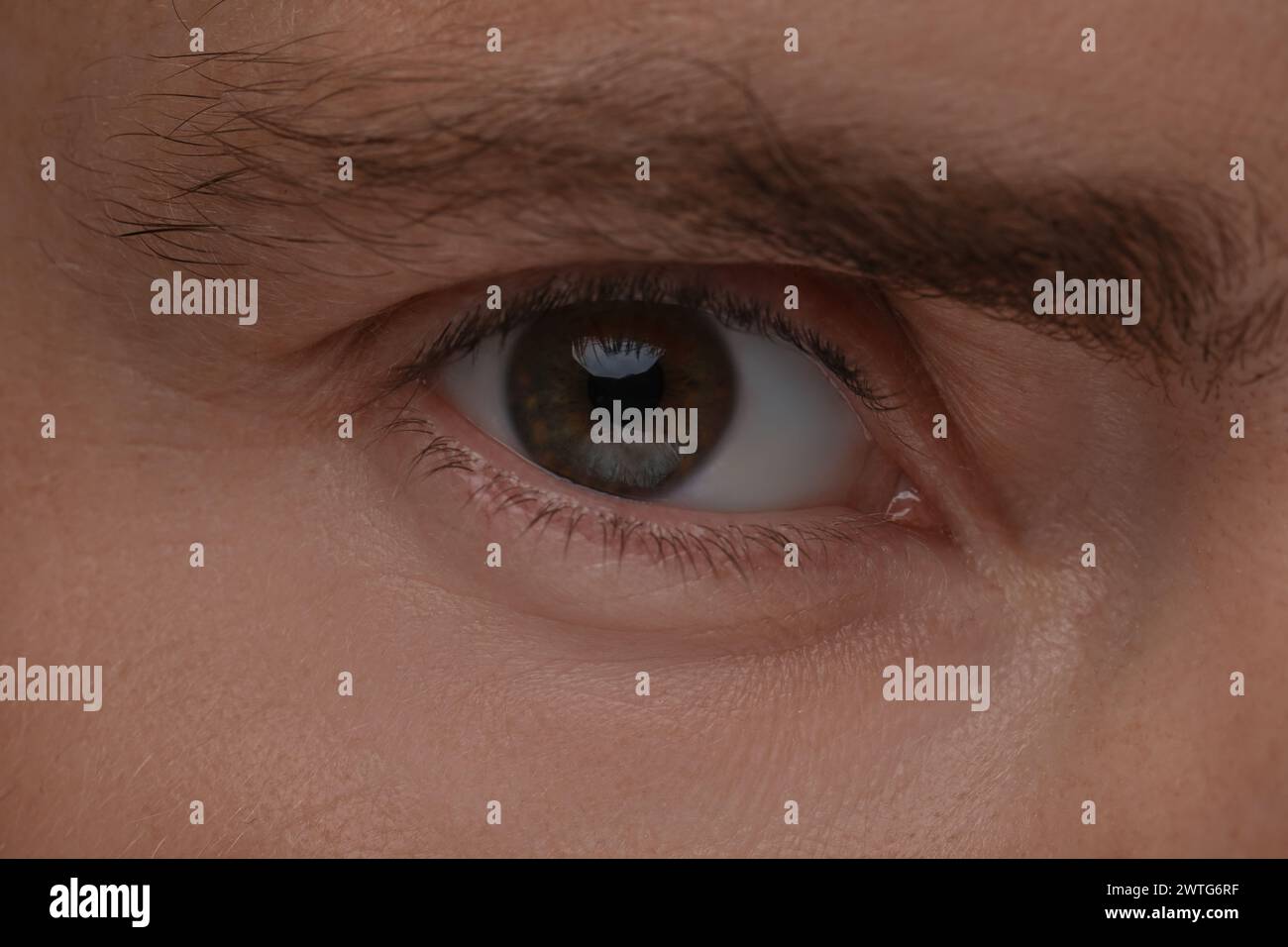 Suspicious man serious look hi-res stock photography and images - Alamy