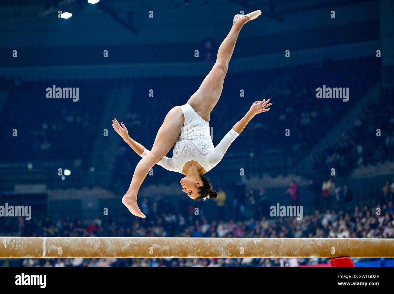 Liverpool, England, UK. 17th Mar, 2024. Amelie MORGAN in the Womens Beam Final during the British Gymnastics Championships at the M&S Bank Arena, Liverpool, England, UK. Credit: LFP/Alamy Live News Stock Photo