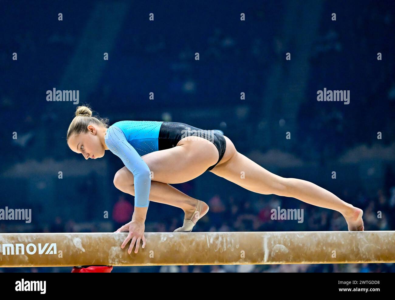 Liverpool, England, UK. 17th Mar, 2024. Emily ROPER in the Womens Beam Final during the British Gymnastics Championships at the M&S Bank Arena, Liverpool, England, UK. Credit: LFP/Alamy Live News Stock Photo