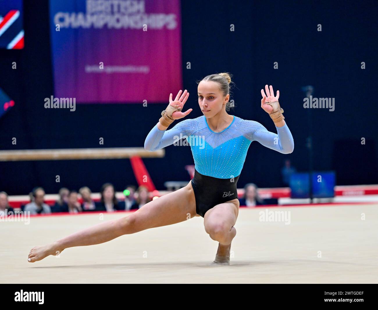 Liverpool, England, UK. 17th Mar, 2024. Emily ROPER in the Final of the Womens Floor during the British Gymnastics Championships at the M&S Bank Arena, Liverpool, England, UK. Credit: LFP/Alamy Live News Stock Photo