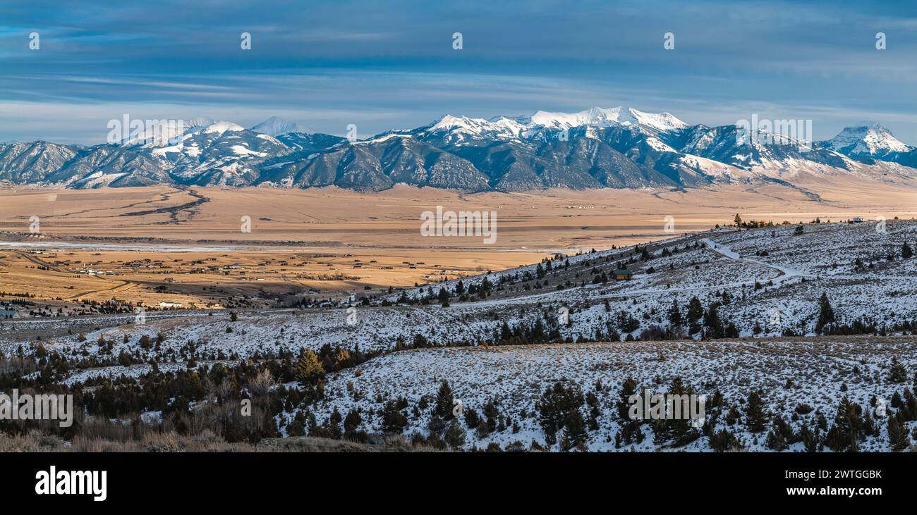 FAN MOUNTAIN MADISON MOUNTAIN RANGE ROCKIES ENNIS MONTANA USA Stock Photo