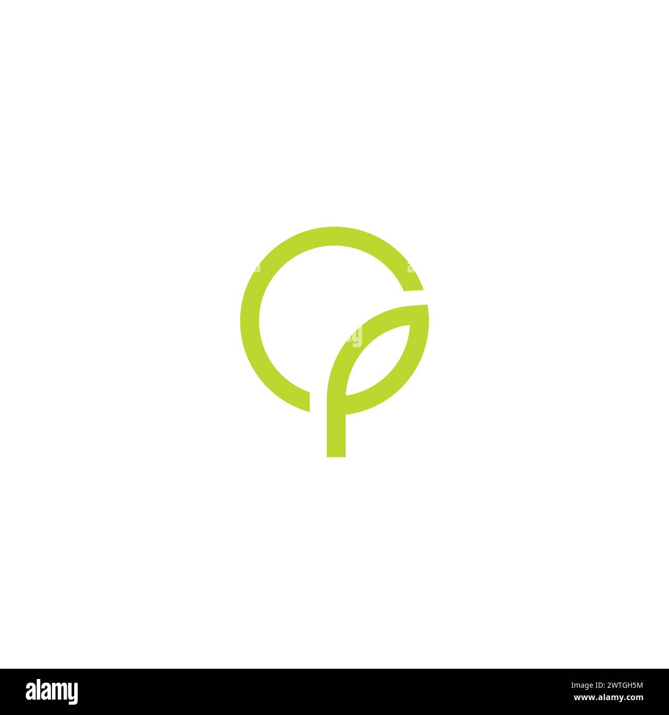 GP Growth Nature Logo Design. Letter G leaf Logo Stock Vector Image ...
