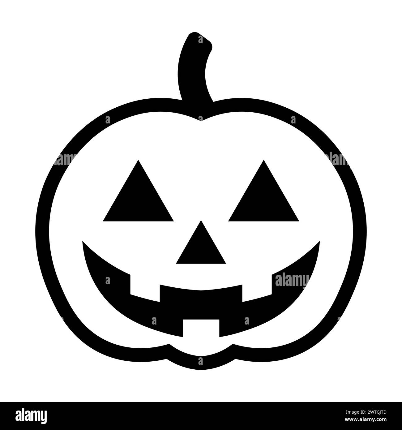 vector jack o lantern icon on white background Stock Vector Image & Art ...