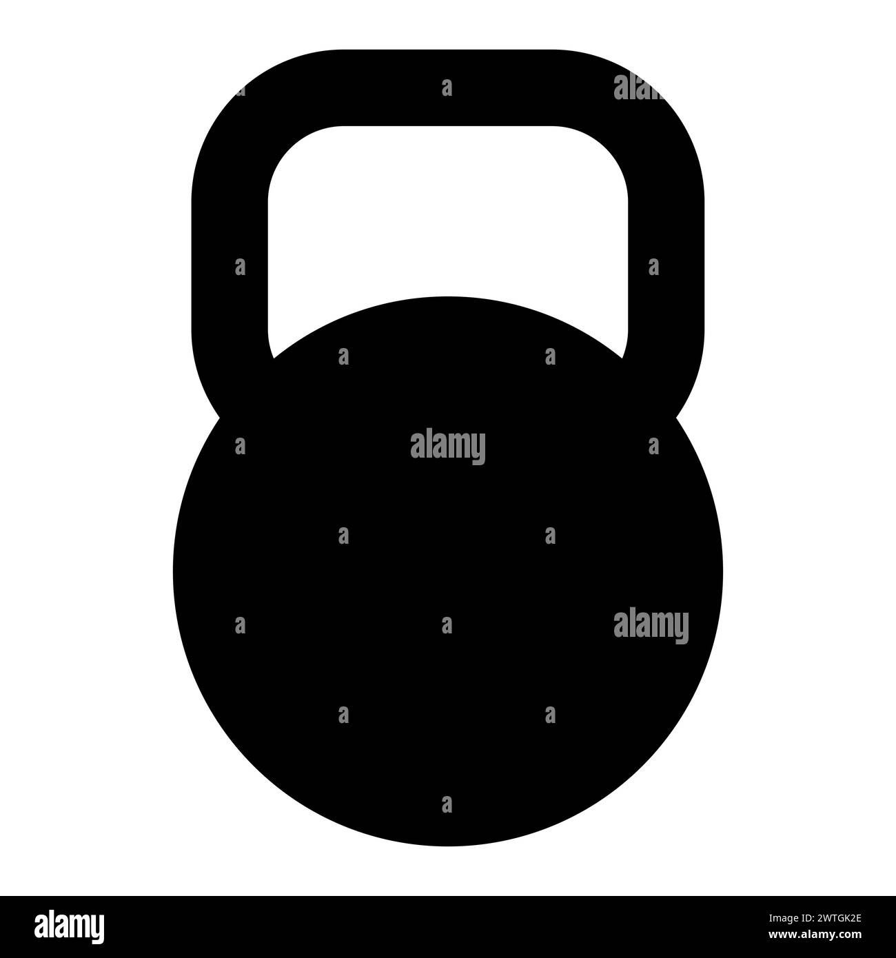 black vector kettlebell icon on white background Stock Vector Image ...