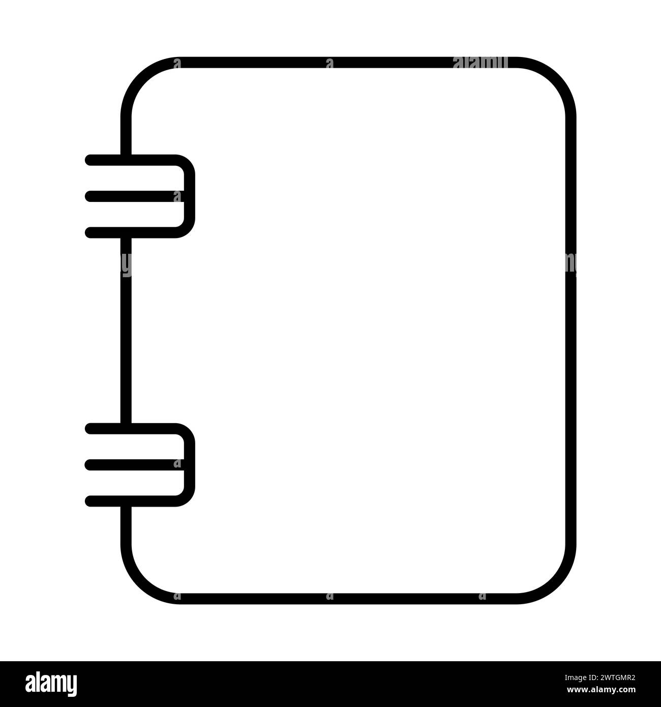 black vector notebook icon on white background Stock Vector Image & Art ...