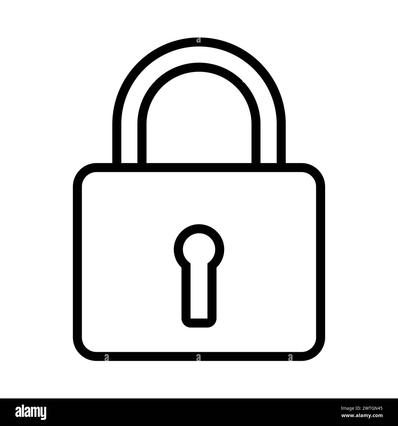 black vector padlock icon on white background Stock Vector Image & Art ...