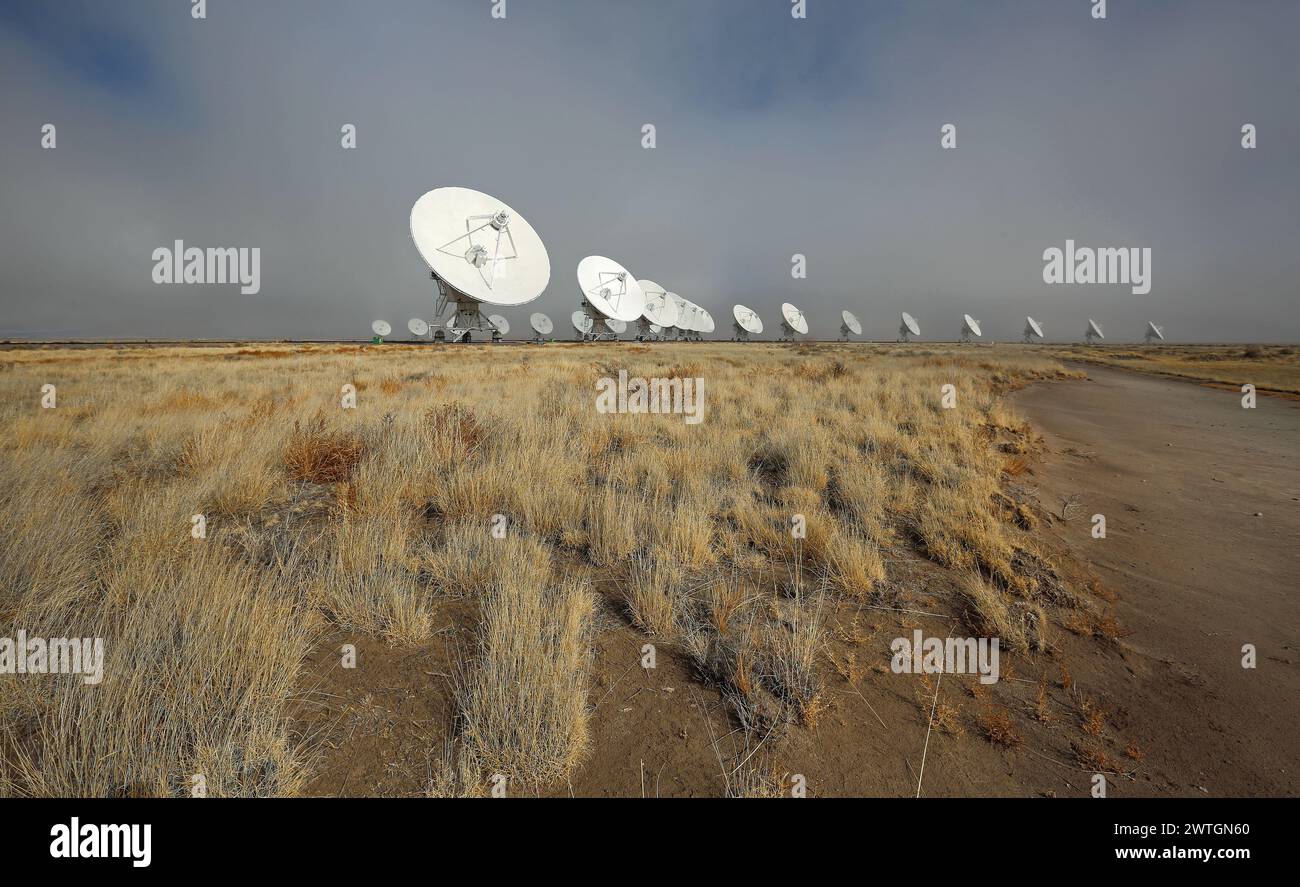 Very Large Array panorama - New Mexico Stock Photo