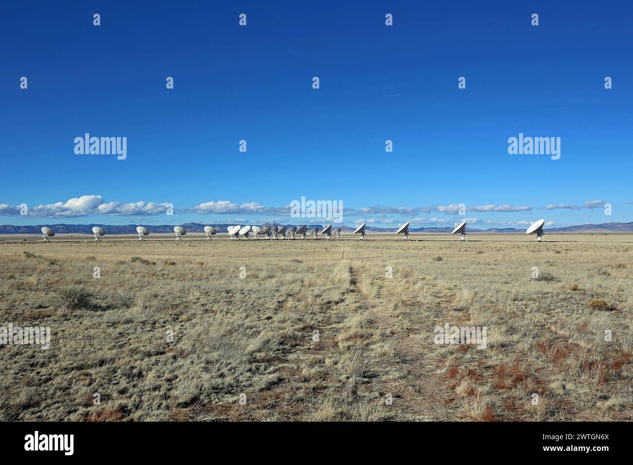 Distance view at Very Large Array, New Mexico Stock Photo