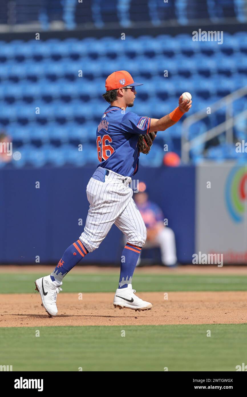 Port St Lucie, FL New York Mets second baseman Marco Vargas (66