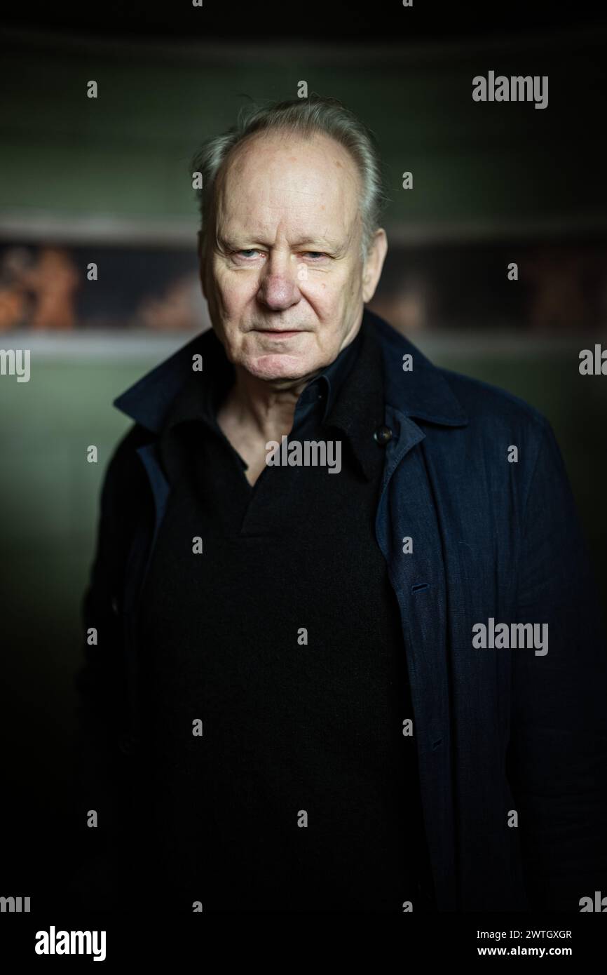 Stellan Skarsgård poses for a portrait at the Skandia theater in connection with the screening of Dune 2 in Stockholm, Sweden, on March 17, 2024.Photo Stock Photo
