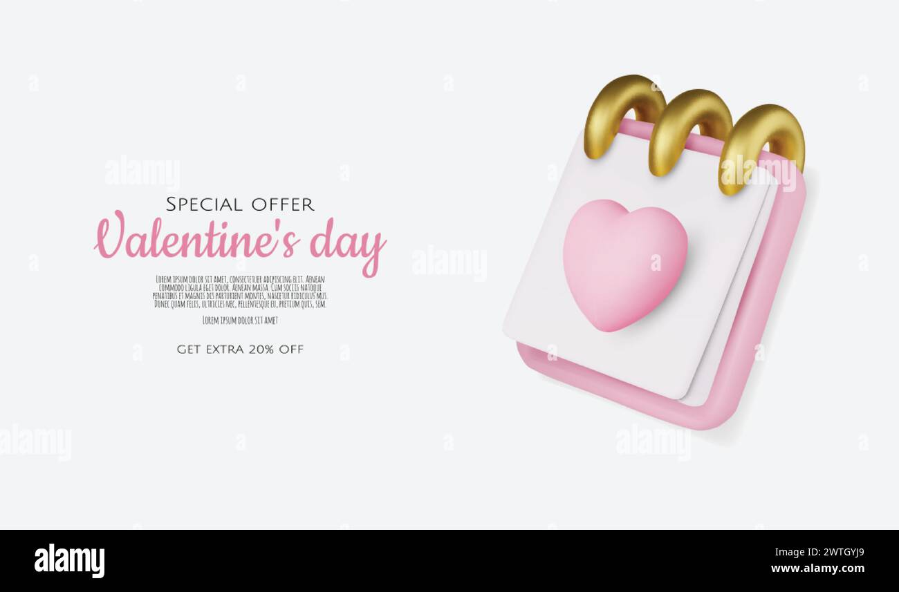 Valentine`s day flat lay Stock Vector Images - Alamy
