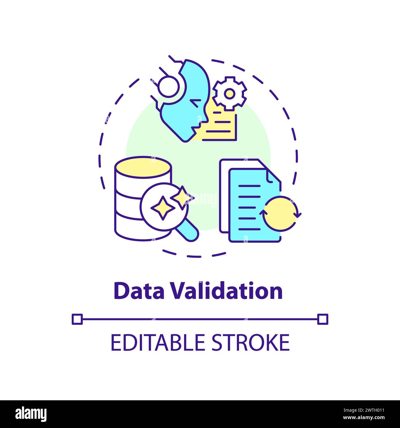 Data validation multi color concept icon Stock Vector Image & Art - Alamy
