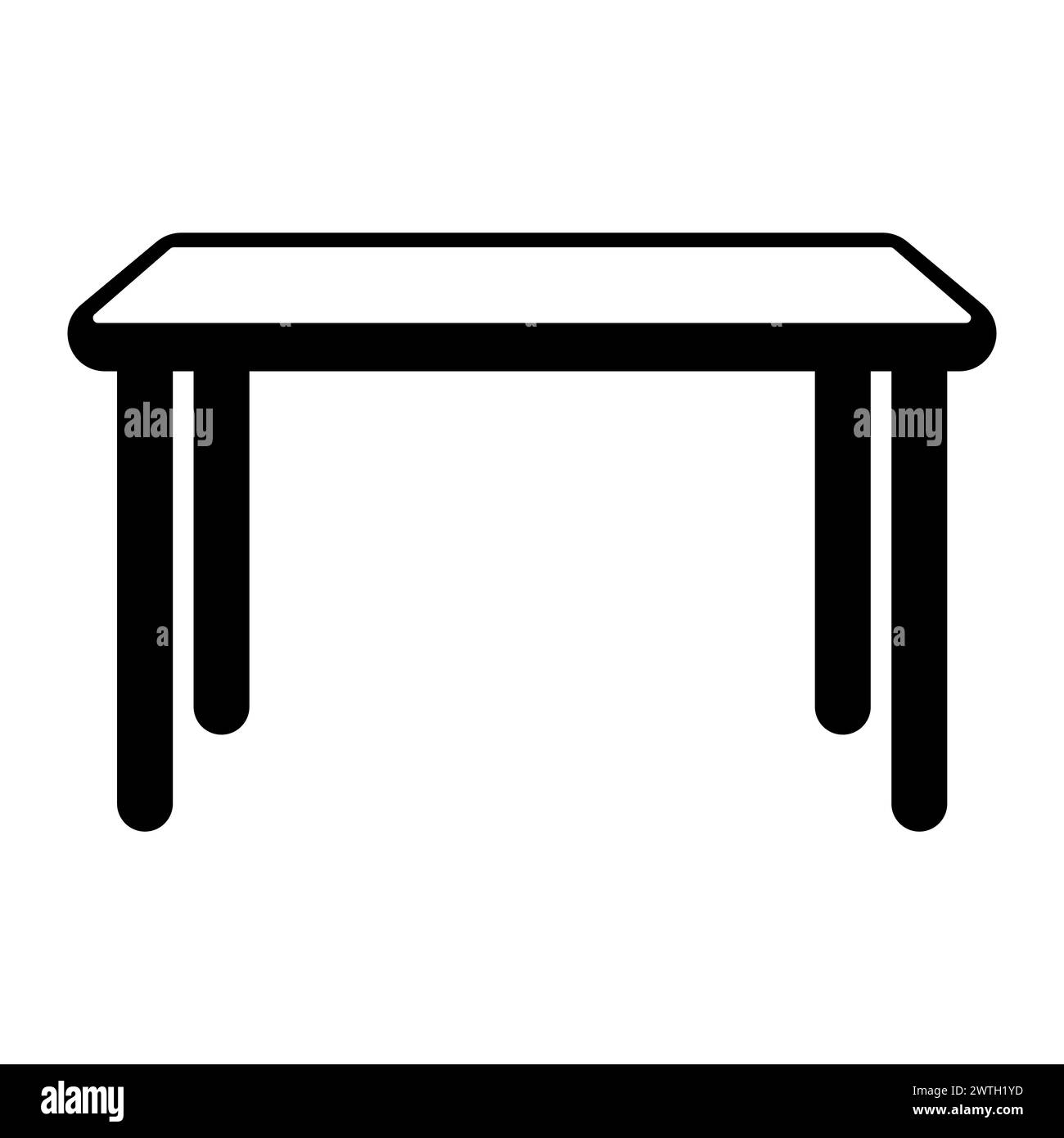 black vector table icon on white background Stock Vector Image & Art