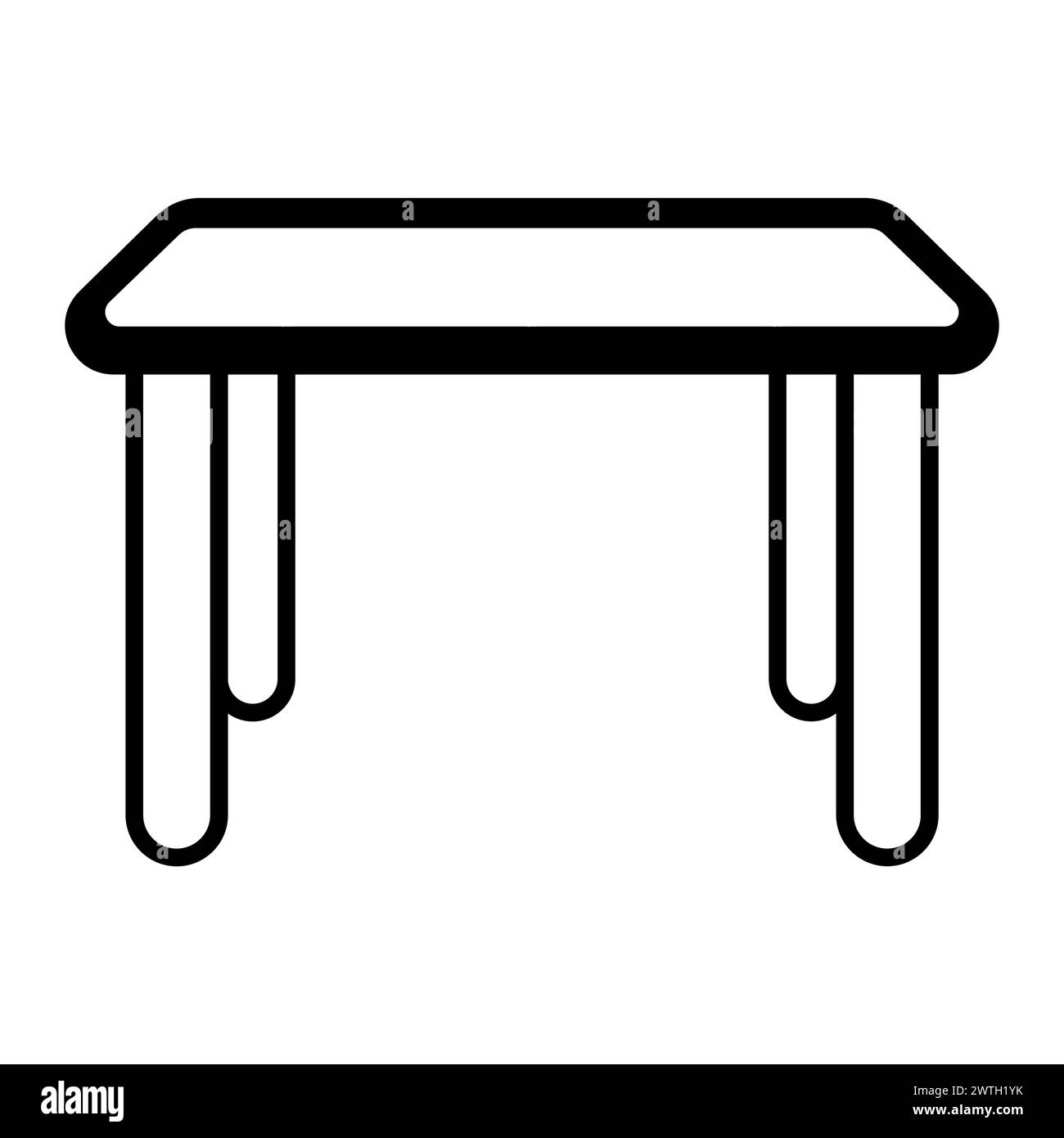 black vector table icon on white background Stock Vector Image & Art ...