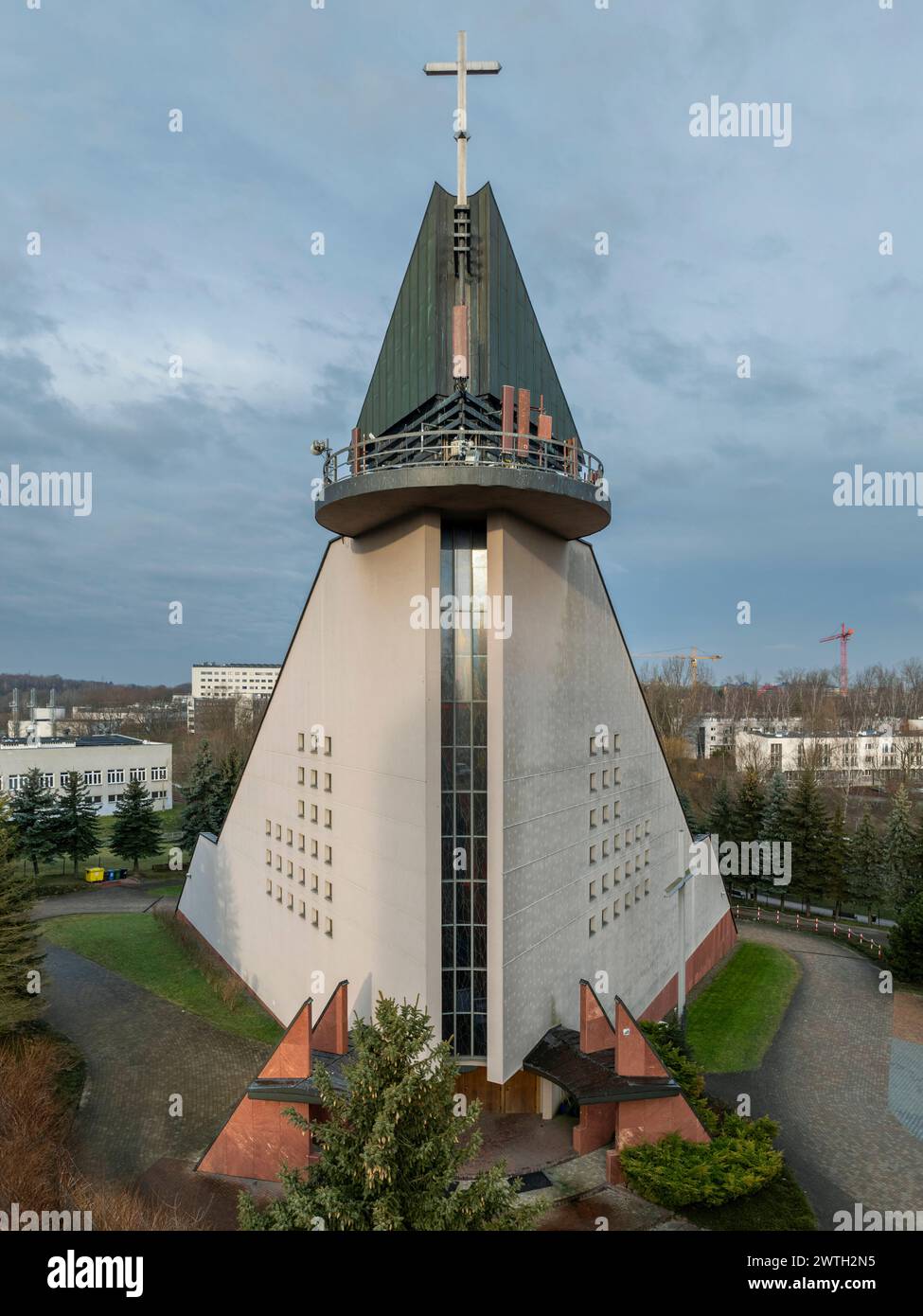 Church of the Visitation of the Blessed Virgin Mary, Wyszynskiego St, Krakow, Poland Stock Photo