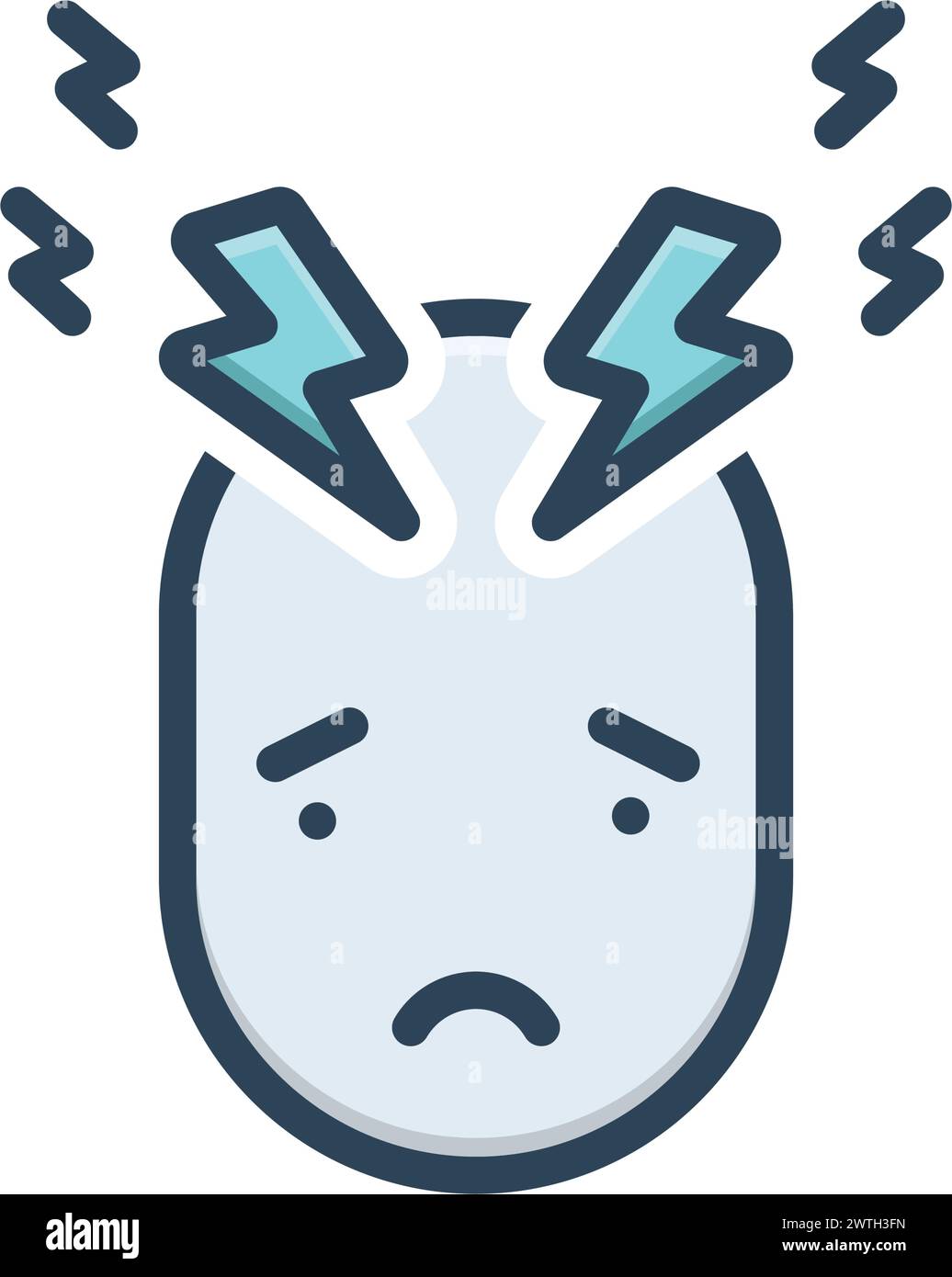 Icon for stress, tension Stock Vector