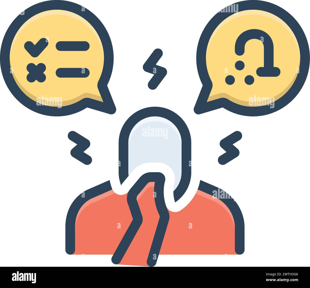 Icon for obsessive compulsive disorder, obsessive Stock Vector Image ...