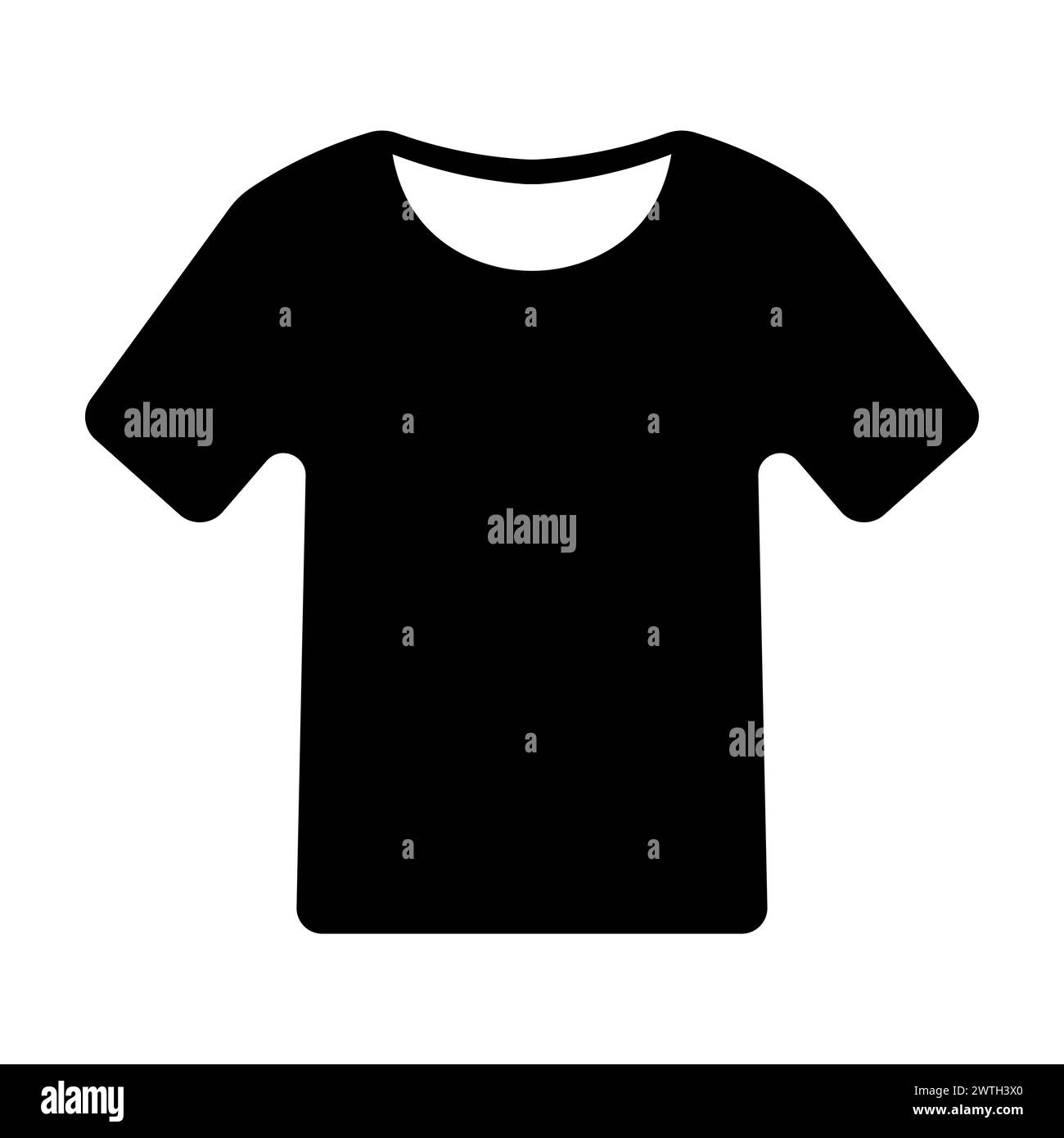 black vector tshirt icon on white background Stock Vector Image & Art ...