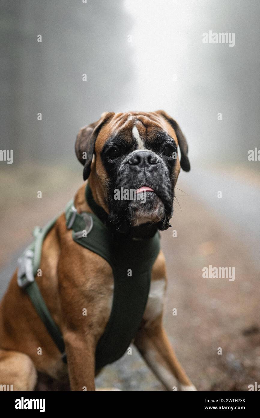 Dog wearing harness hi-res stock photography and images - Alamy