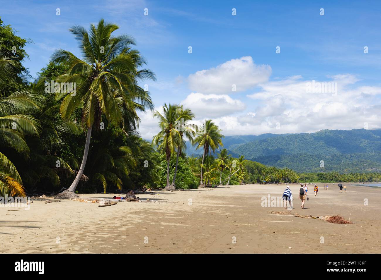 Bahia Ballena beach, popular beautiful beache at pacific coast Stock Photo