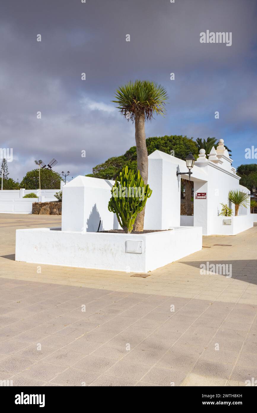 The open square in the town of Teguise Stock Photo