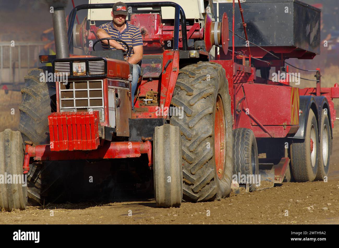 Tractor Pulling, Competition, St George, North Wales, United Kingdom. Stock Photo