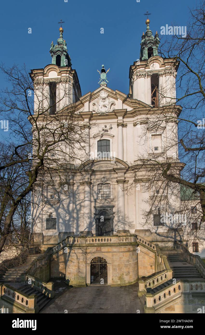 Skalka, Saint Michael the Archangel and Saint Stanislaus the Bishop and Martyr Basilica, Krakow, Poland Stock Photo