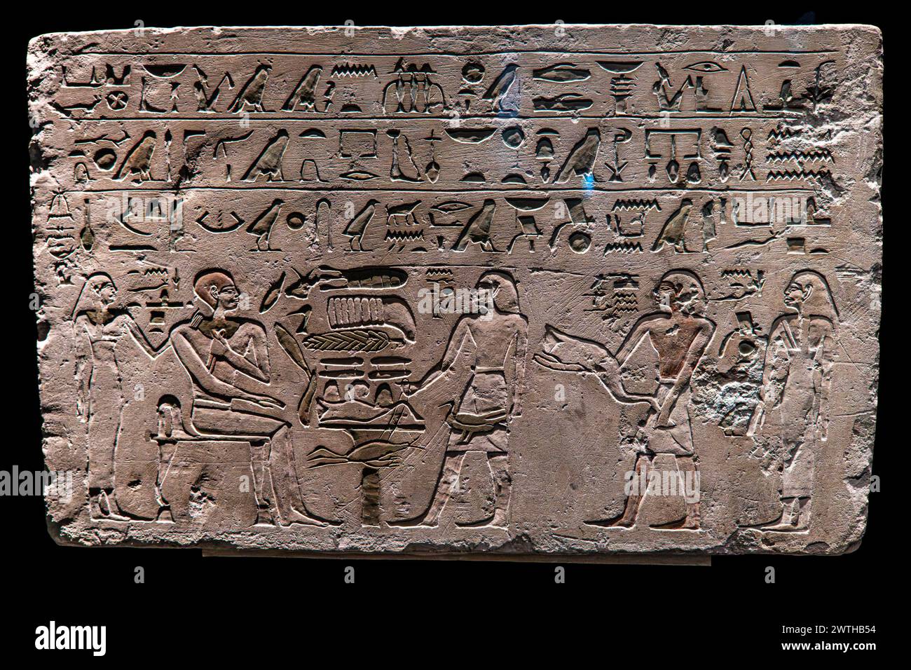 A closeup of an ancient Egyptian carvings on an old stone Stock Photo ...
