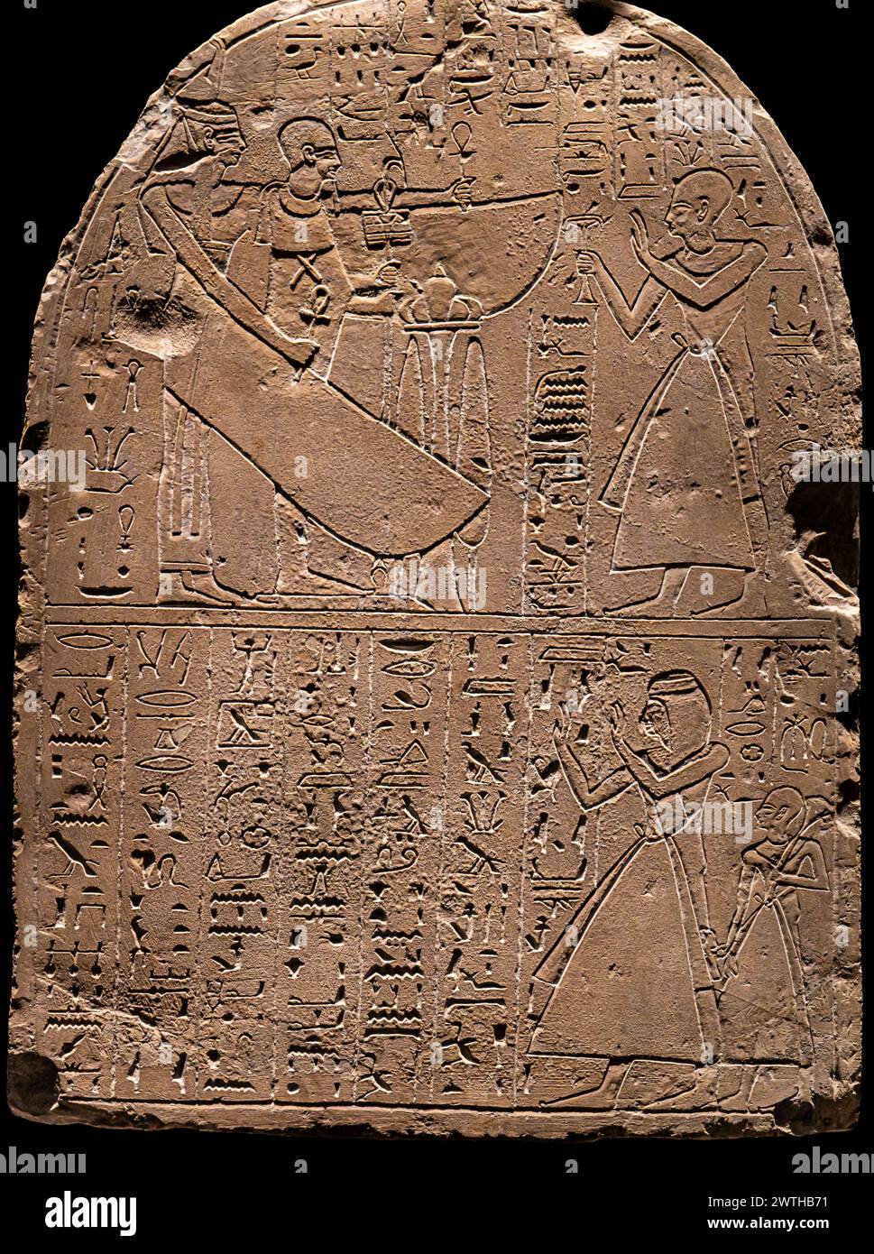 A closeup of an ancient Egyptian carvings on an old stone Stock Photo ...