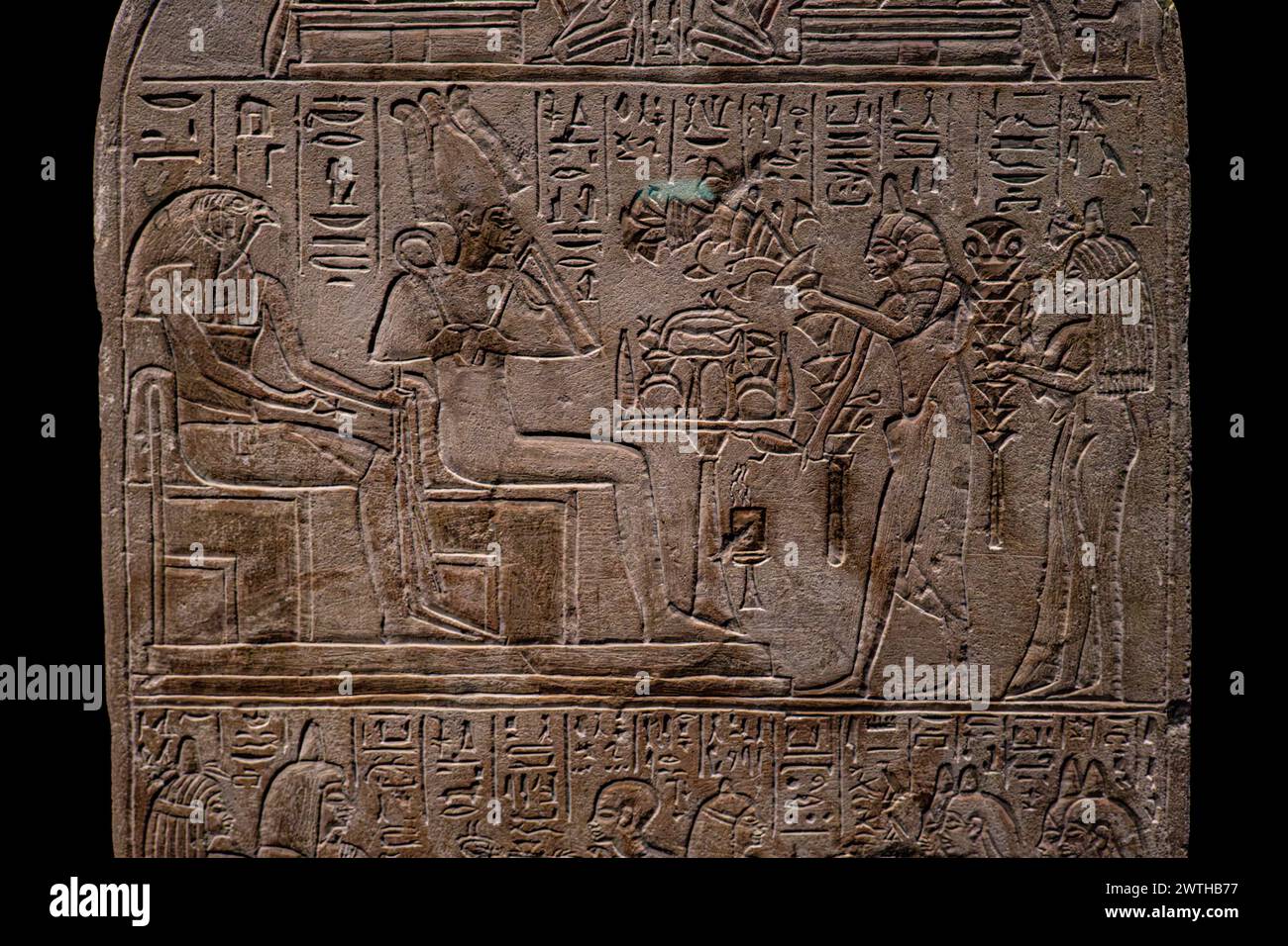 A closeup of an ancient Egyptian carvings on an old stone Stock Photo ...