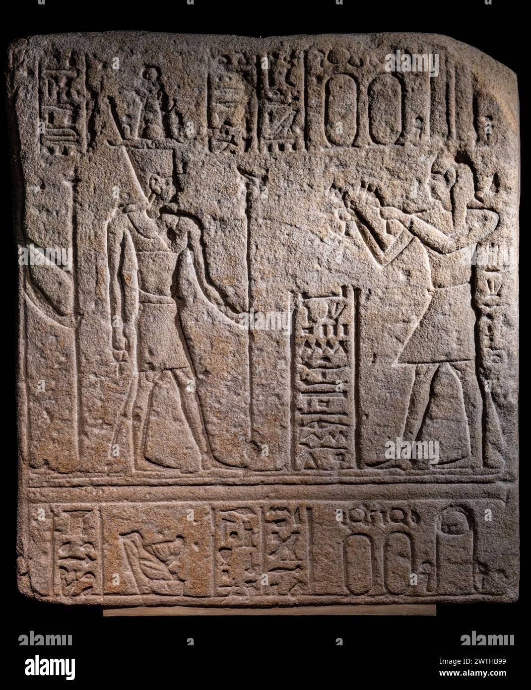 A closeup of an ancient Egyptian carvings on an old stone Stock Photo ...
