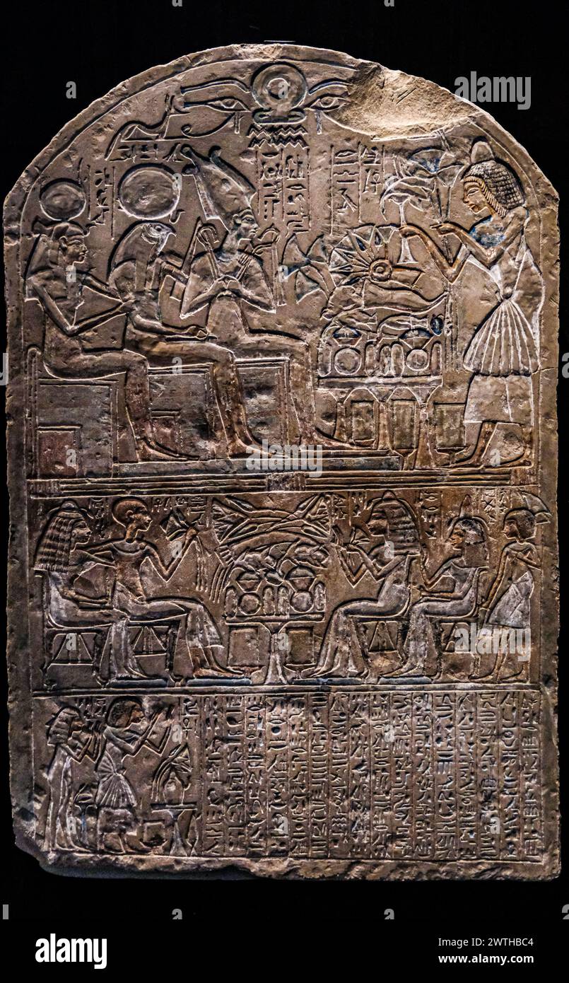A closeup of an ancient Egyptian carvings on an old stone Stock Photo ...