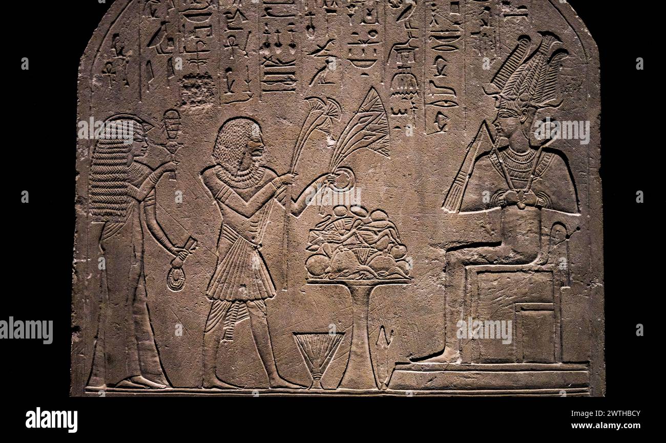 A closeup of an ancient Egyptian carvings on an old stone Stock Photo ...