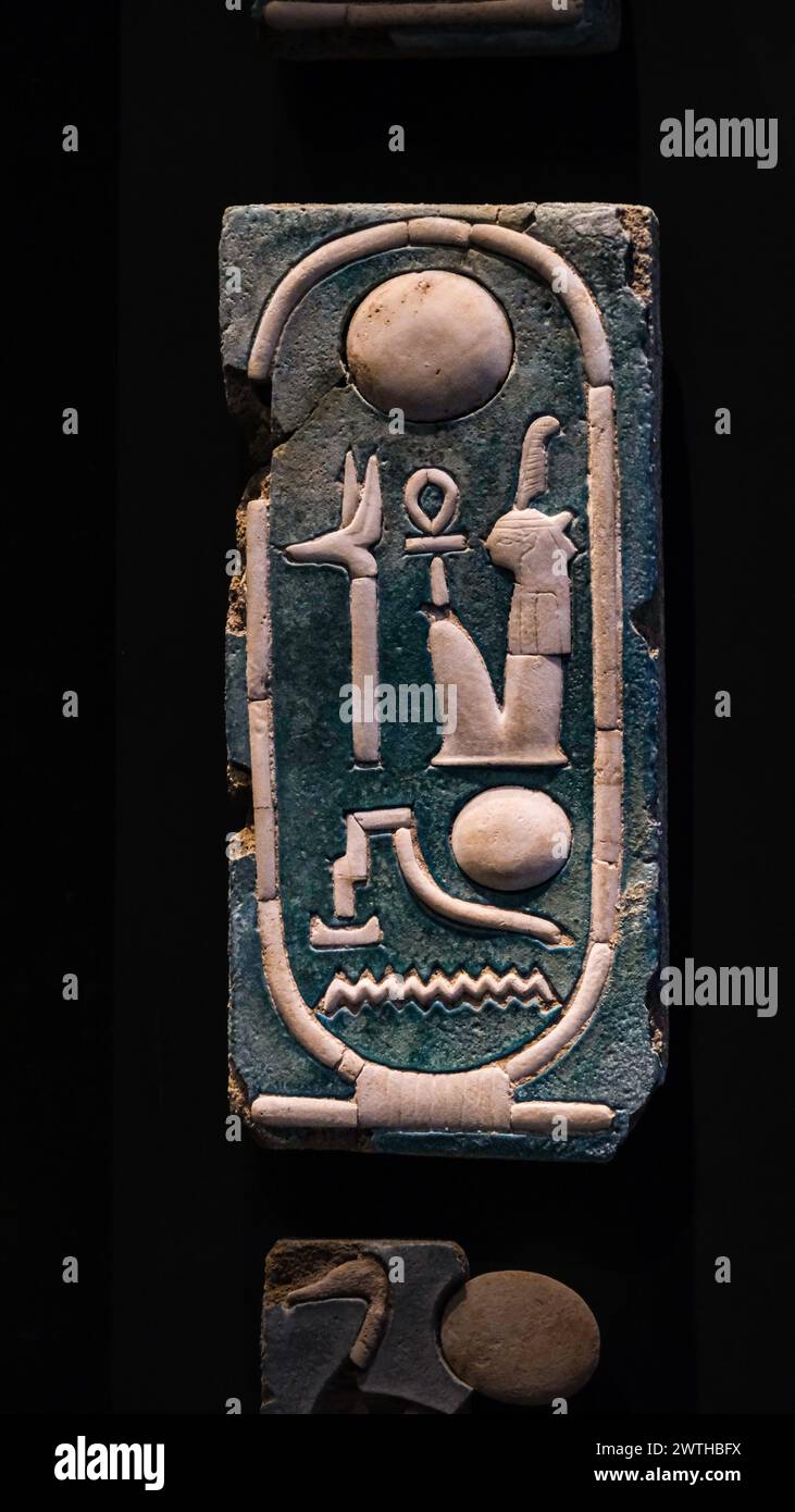A closeup of an ancient Egyptian carvings on an old stone Stock Photo ...