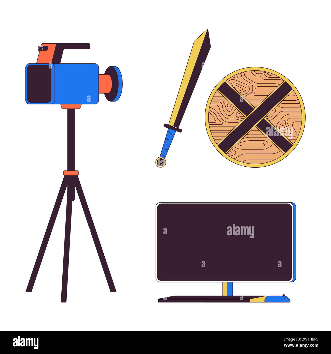 Cartoon movie shooting spot Cut Out Stock Images & Pictures - Alamy