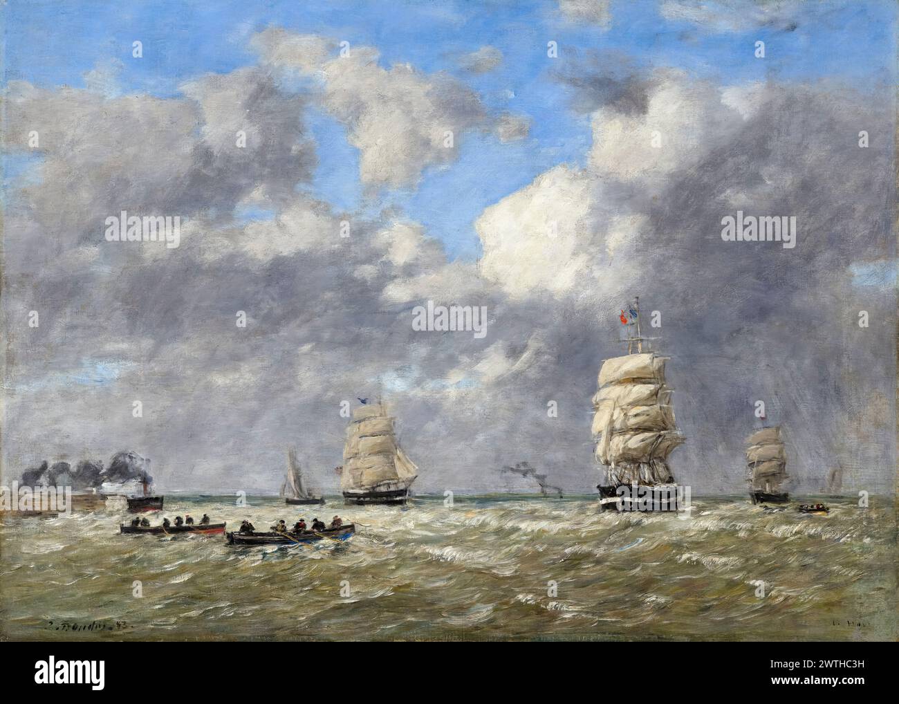 Eugène Boudin, Le Havre, painting in oil on canvas, 1883 Stock Photo